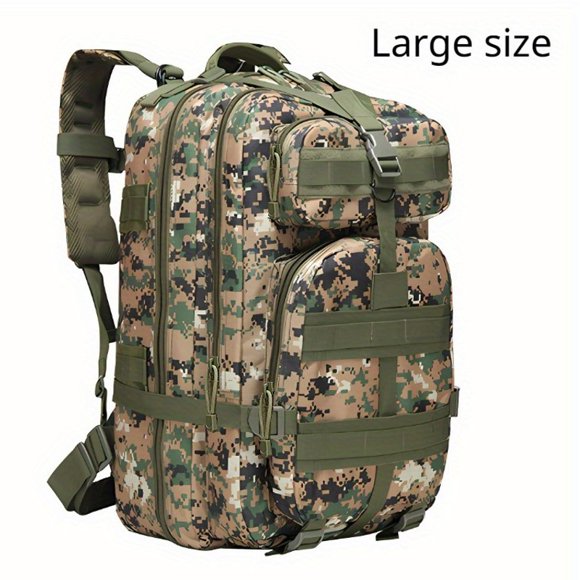 1pc Multifunctional Tactical Sports Bag, Portable Large Capacity Backpack, Outdoor Camping Hiking Fishing Travel Rucksack