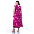 thumbnail image 3 of Vestido largo con lazos Roman Fashion /Tallas Extras, 8802X-10 (Fiusha) fucsia 42, 3 of 4