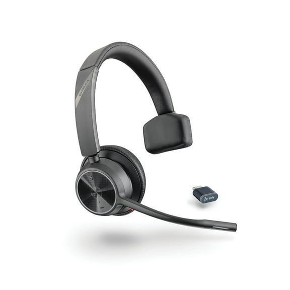 Poly Voyager 4310 UC Wireless Headset (Plantronics) - Single-Ear Bluetooth Headset w/Noise-Canceling Mic - Connect PC/Mac/Mobile via Bluetooth - Works w/Teams, Zoom, & More