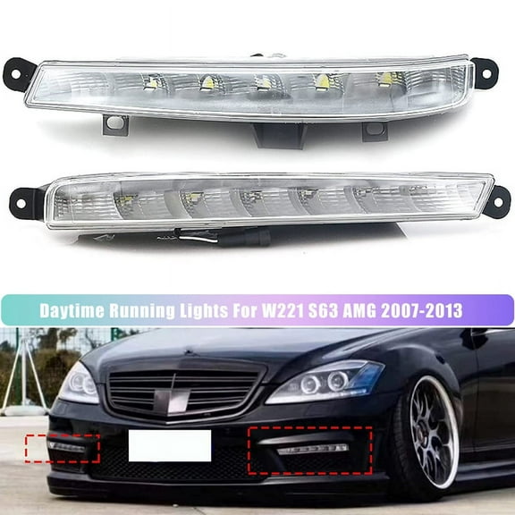 Car Left Right DRL LED Fog Lamps Lights Daytime Running Lights for W221 S63 2007-2013 2218201356