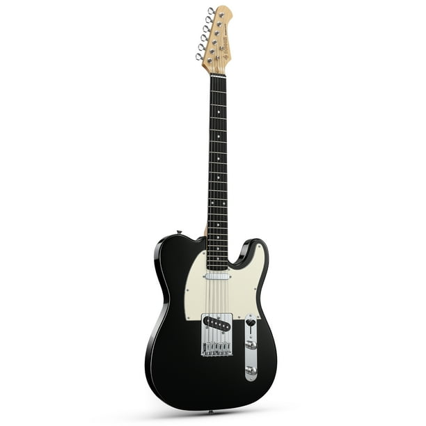 Donner Electric Guitar Solid Body SS Pickup,with Gig Bag, Black