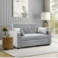 thumbnail image 3 of Serta Monroe Modern Convertible Sofa with Queen Size Sleeper, Light Gray Woven Fabric, 3 of 8