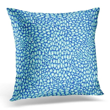 Colorful Blue Leopard - ARHOME Colorful Abstract Blue Faux Glitter Sparkle Effect Leopard Animal Pattern Silver Africa Pillows case 20x20 Inches Home Decor Sofa Cushion Cover