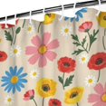 thumbnail image 3 of Pioneer Flower Floral Print Pattern Shower Curtain 84"x72", Bathroom Decorative Shower Curtain Set with 12 Hooks, Waterproof Washable, 3 of 6