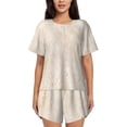 thumbnail image 1 of Balery pita baked bread Conjunto de Pijama para Mujer con Estampado, Dos Piezas de Manga Corta y Shorts, Ropa de Dormir Suave con Cuello Redondo y Bolsillos-Medium, 1 of 6