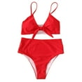 thumbnail image 4 of Afdoent Tankini Swimsuits For Women Two Piece Bikini With V Neck High Waisted Bathing Suit For Beach Pool Swimwear, 4 of 7
