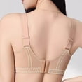 thumbnail image 5 of Alun Wireless Bras for Women No Underwire Full Coverage Adjustable Strap Comfort Ribbed Supportive Bra Massage Cups Push up Bralettes for Everyday Wear Khaki XXL, 5 of 8