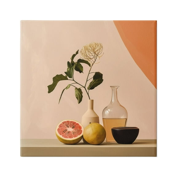 Stupell Industries Modern Citrus Still Life Botanical & Floral Painting Gallery Wrapped Canvas Art Print Wall Art, 17 x 17