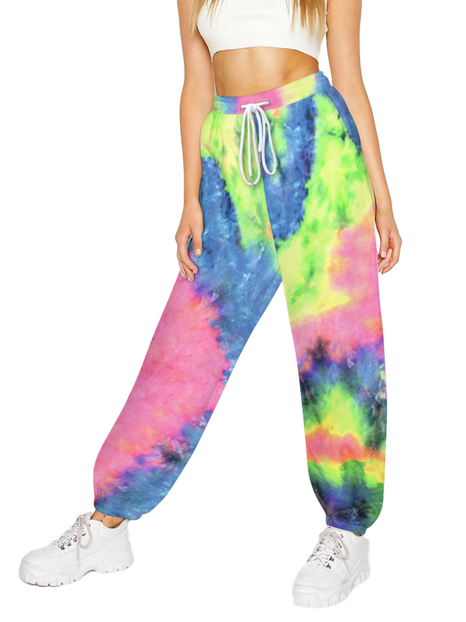 ZIYIXIN Women Colorful Pants Tie Dye 