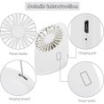 thumbnail image 4 of Mini ventilador de mano Potente pequeño ventilador portátil personal Velocidad ajustable USB Recargable Refrigeración Niños Familia Viajes al aire libre Blanco Sincero Electrónica, 4 of 5