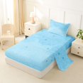 thumbnail image 2 of Feelyou Blue Spider Web Twin Sheets, Horror Halloween Spider Bedding, 3 Pieces, 1 Flat Sheet, 1 Fitted Sheet and 1 Pillowcase, 2 of 5