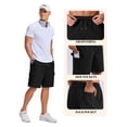 thumbnail image 4 of COOFANDY Men' Casual Cargo Shorts Stretch Elastic Waistband Drawstring Cotton Chino Shorts with Multi Pockets, 4 of 6