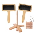 thumbnail image 4 of KLKCMS Wool Brushes Hand Carders DIY Crafts Wpi Gauge for Felting Crocheting Crafts Set B, 4 of 9