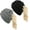 2 Pack - Black & Heather Grey, variant on Ponytail Beanie for Women, Criss Cross High Pony Tail Womens Winter Hat, Warm Cute Knit Ponyback Beanies, Perfect for Cold Weather Gifts - Black
