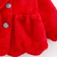 thumbnail image 3 of HAiming Girls Fleece Jackets Warm Thermal Cute Hooded Trendy Bow Button down Coats Fall Winter Loungewear with Pockets, 3 of 7