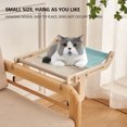 thumbnail image 3 of Hamaca Gato Cama colgante Lona de algodón Ventana Percha Cama para mascotas Estante Azul claro Azul, 3 of 5