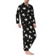 thumbnail image 2 of Balery Rose Flowers Pijama para Hombre de Dos Piezas con Manga Larga, Conjunto de Dormir y Descanso Suave con Bolsillos-Small, 2 of 7