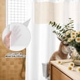 thumbnail image 3 of No Hook Shower Curtain, Funny Alpacas Shower Curtains for Bathroom with See Through Top Window, Cute Art Fun Lovely Animals on Toilets Waterproof & Washable Bath Curtain Stall 48"x72", 3 of 9
