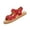 Red #4, variant on Women Sports Platform Sandals 2026 Summer Orthopedic Sandals Arch Support Wide Width Casual Slide Open Toe Walking Sandals With Hook Loop Beige
