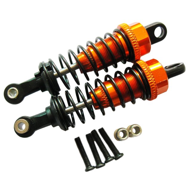 fastboy RCGOFOLLOW 1/18 Aluminum Alloy Smooth Front Rear Shock Absorber Rc Front Rear Shock Absorber For HIMOTO -18 Orange