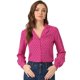 thumbnail image 1 of Camisa con cuello en V Allegra K Con botones y lunares en forma de Corazón para Mujer Rosa M, 1 of 5
