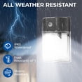 thumbnail image 3 of Paquete de LED de pared CINOTON 26 W 3000 LM 5000 K IP65 100-277 V, paquete de 4, 3 of 9