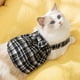 thumbnail image 2 of Vestido clásico a cuadros para perro, otoño e invierno, cálido, para perros, gatos, perros, mascotas, traje para pareja, osito de peluche, chihuahua, 2 of 4