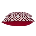 thumbnail image 4 of 20" x 7" x 20" Transitional Red and White Accent Pillow Cover With Poly Insert, 4 of 5