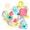 thumbnail image 2 of Vess, June Erica 20x20 White Modern Wood Framed Museum Art Print Titled - Floral Scatter II, 2 of 4