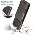 thumbnail image 5 of Case for Galaxy Note 10 Case Wallet 4-Slot Pocket Credit Card ID Holder Scratch Resistant Dual Layer Protective Bumper Rugged Rubber Armor Hard Shell Cover for Samsung Galaxy Note 10 Gun Metal, 5 of 11
