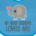 thumbnail image 4 of Inktastic Great Grandpa Loves Me Boys or Girls Baby Bib, 4 of 4
