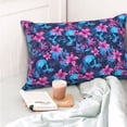 thumbnail image 4 of Kdxio Cotton Pillow Cases 20"x30" Pillowcases,Soft and Breathable Bedroom Pillow Cases-Blue Skull Flower-No Pillow Core, 4 of 5