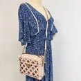 thumbnail image 4 of Michael Kors Theodora Small Zip Trunk Mk Leather Crossbody Bag Powder Blush, 4 of 7