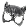 thumbnail image 1 of Máscara de gato, máscara de ojos, máscara de animal de Halloween para mascaradas, juego de rol, club nocturno Plata, 1 of 8