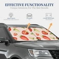 thumbnail image 4 of Kll Strawberries Windshield Sun Shade 2-Piece Foldable Car Front Window Sunshade For Most Sedans Suv Truck - Auto Sun Blocker Visor Protector Blocks Max Uv Rays - Large, 4 of 7