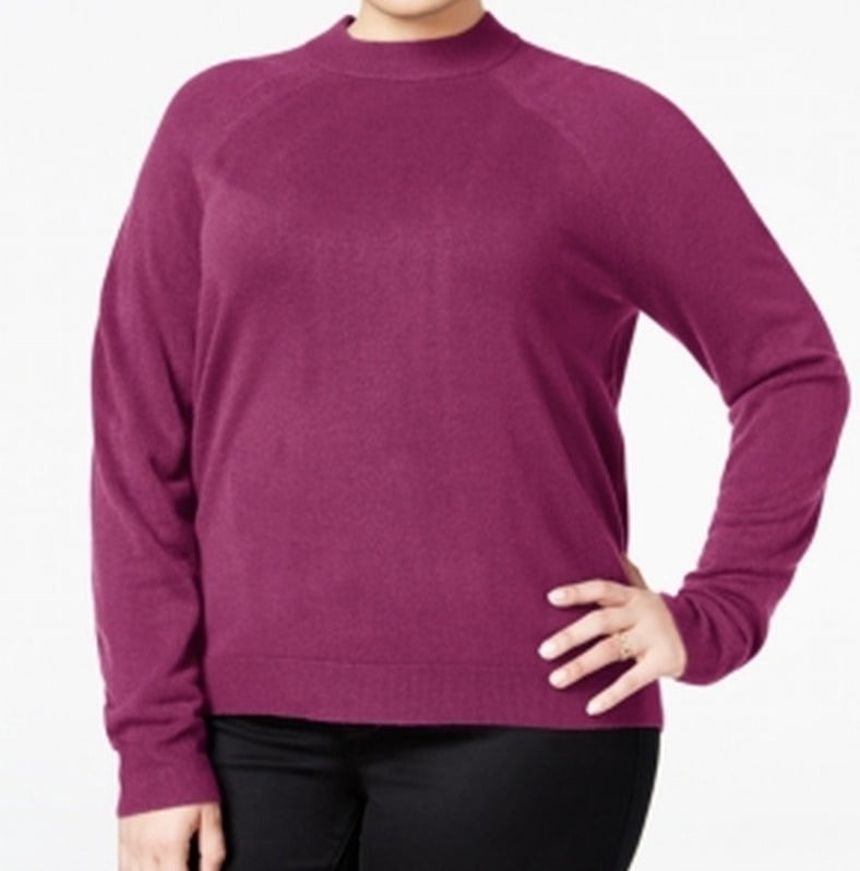 Karen Scott Cotton Scalloped-Neck T-Shirt Purple Size XS