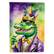 Alligator King of Mardi Gras House Flag 28 in x 40 in