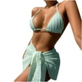thumbnail image 1 of Daisyyozoid Womens Swimwear Clearance Bikini Split Bikini Three-piece Split Set, 1 of 4