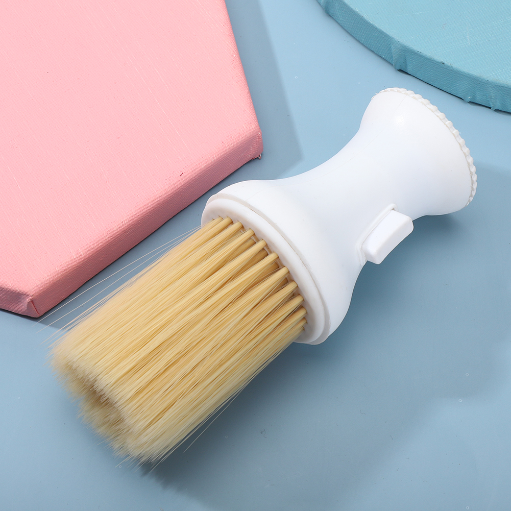 Tebru Hairdressing Brush, Soft Hair Neck Duster Hairdressing Powder