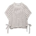 thumbnail image 3 of Women's Clothing Long Sleeve Cable Knit Pullover Sweaters Casual Fall Look Cozy Sweater With Decorative Side Panels For Wear Open Design And Round Neckline All Seasons Pair Jeans, 3 of 3