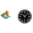 thumbnail image 1 of figura de caracola,Figura de caracola de vidrio soplado a mano,adorno marino,Reloj de pared,Reloj de pared silencioso y decorativo que no hace tictac,Reloj moderno de 12 pulgadas para pared de, 1 of 8