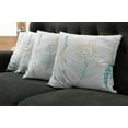 thumbnail image 5 of Ambesonne White Throw Pillow Cover 4 Pack, Feather Peacock Vintage, 18", Mint Green Yellow, 5 of 5