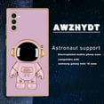 thumbnail image 3 of Galaxy Note 10 Case for Astronaut Stand, Designed for 6D Electroplated Galaxy Note 10 4G/5G Phone Case,Soft TPU Protective Shockproof Flexible Samsung Galaxy Note 10 Case 6.3 inch,Purple, 3 of 13