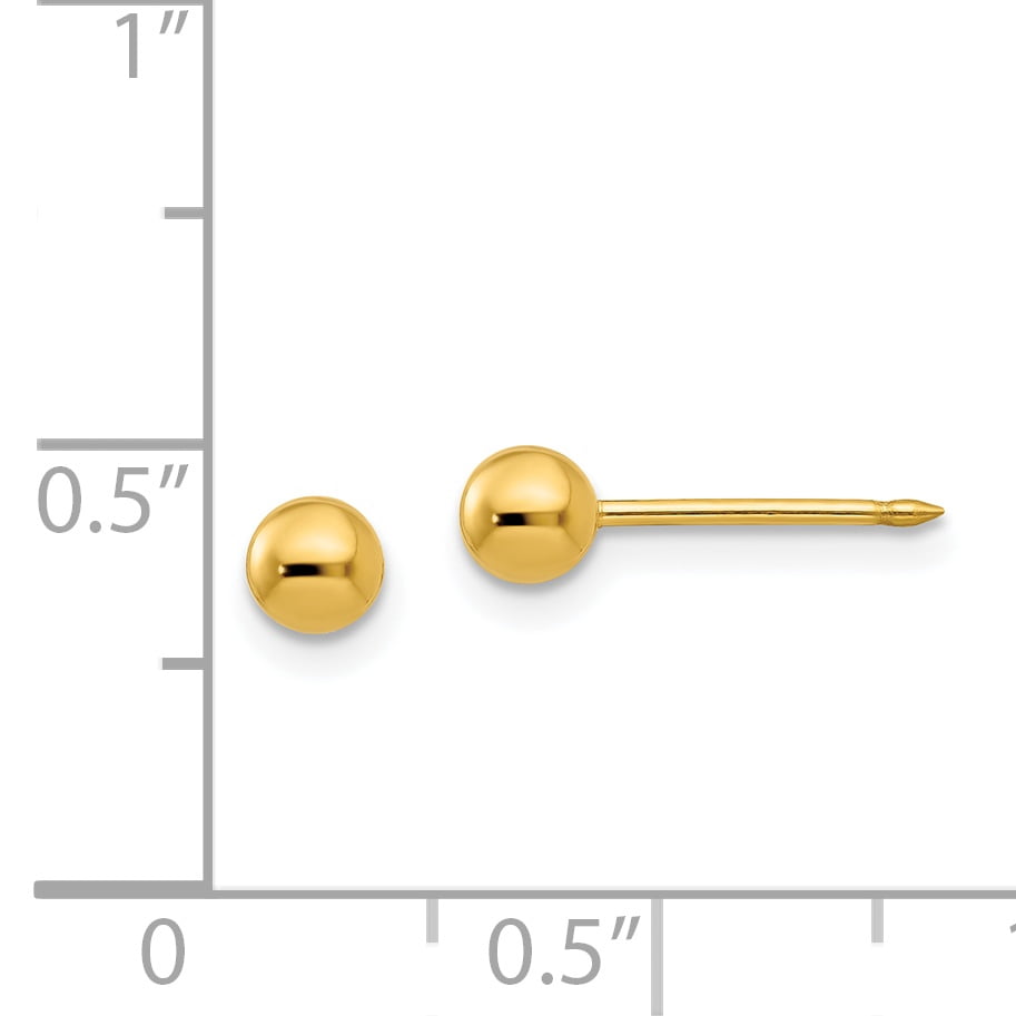 Inverness 14k 4mm Ball Post Earrings
