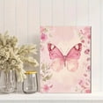 thumbnail image 2 of Pink Butterfly Floral Wall Art Canvas Print， Suitable for Living Room， Bedroom， Bathroom， Office， and Hallway Decoration., 2 of 8