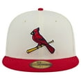 thumbnail image 2 of Men's New Era Cream St. Louis Cardinals Alternate Chrome 59FIFTY Fitted Hat, 2 of 6