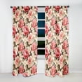 thumbnail image 2 of Designart "Classic Beige Vintage Flora V" Floral Blackout Curtain Panels, 2 of 4