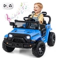 thumbnail image 1 of Gymax Kids Ride on Car Truck 12V Battery Powered Electric Vehicle w/ Foldable Mirrors Navy, 1 of 10