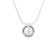 thumbnail image 2 of Delight Jewelry Silvertone AB Crystal Anchor Miracles Ring Charm Necklace, 18", 2 of 4