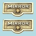 thumbnail image 2 of 2 Switch Plate Tags MIRROR Name Signs Labels Lacquered Brass Traditional Engraved Wall Light Switch Cover Labels | Renovators Supply, 2 of 2